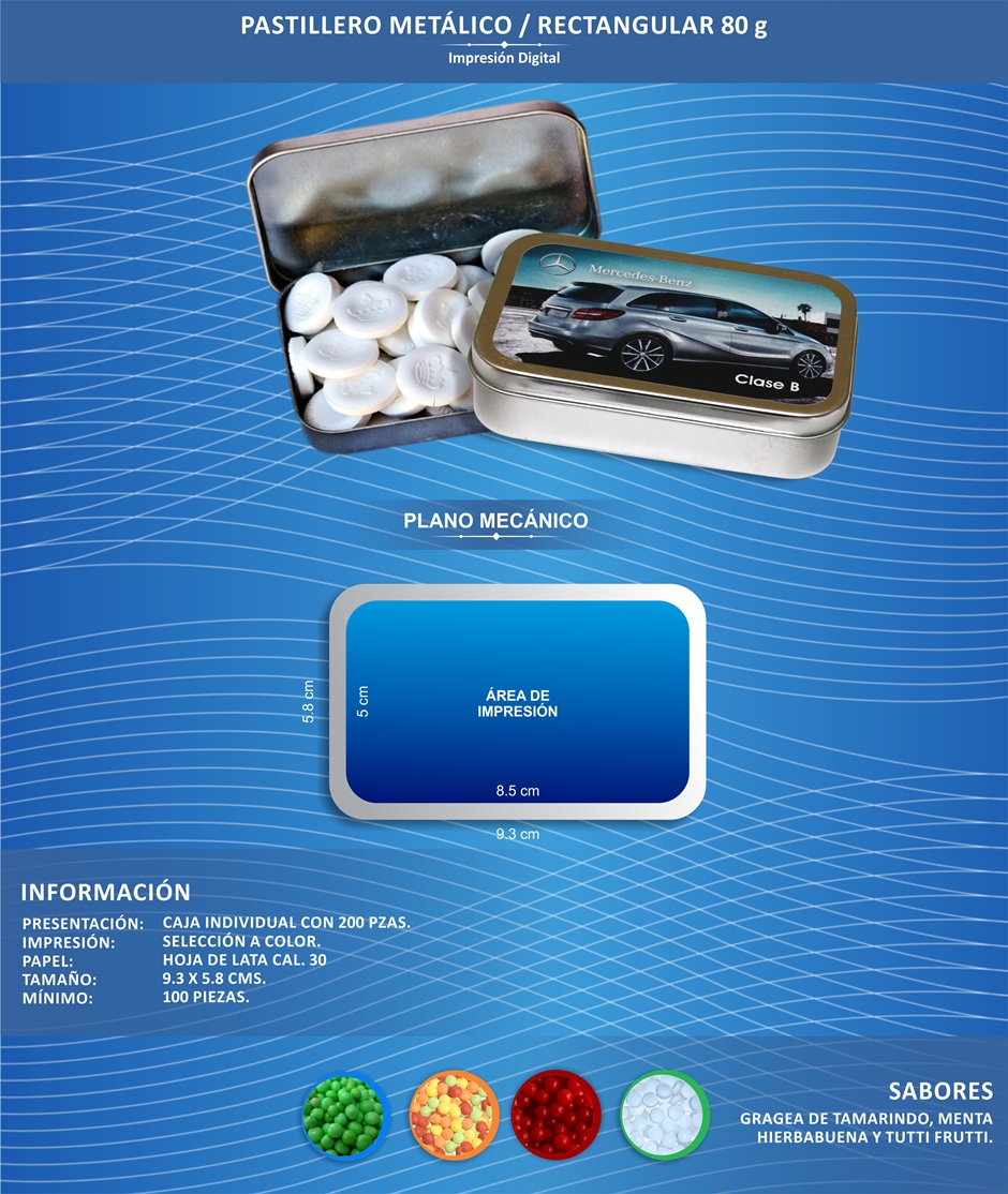 pastilleros 80g