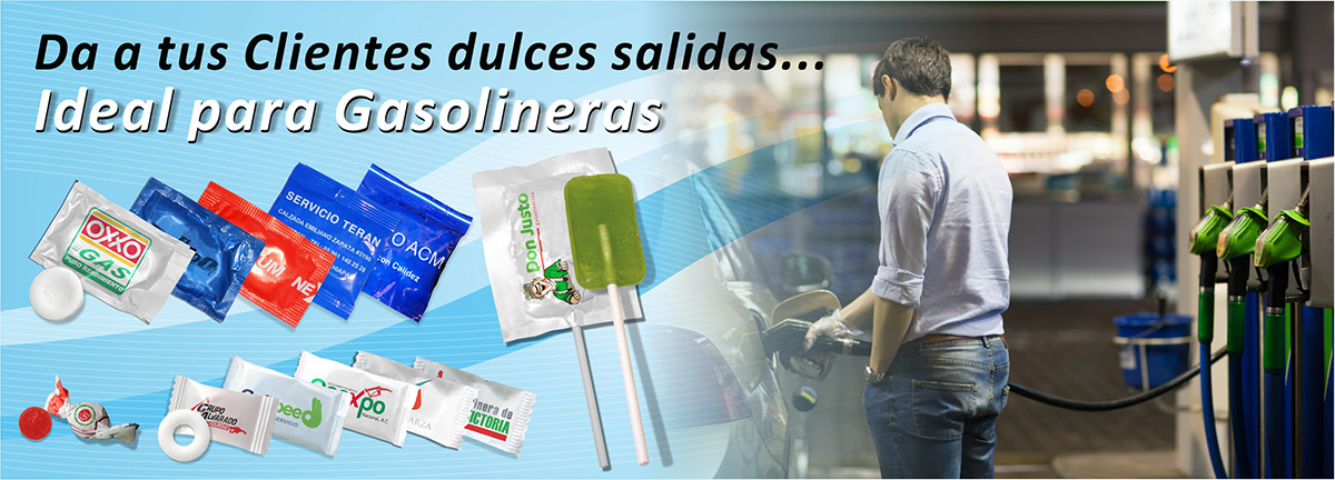 Dulces publicitarios DF para gasolineras.